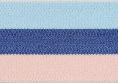 Gummiband 40mm Streifen blau, rosa (fb.66)