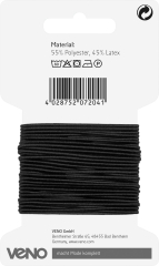 Veno Kordel Elastic 1mm schwarz