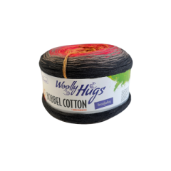Woolly Hugs BOBBEL cotton 200g  (Fb.54 - rot/gelb/grau)