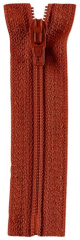 Reißverschluss rotbraun 12cm - nicht teilbar