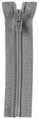 Reißverschluss grau 18cm - nicht teilbar