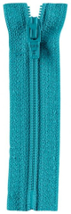 Reißverschluss türkisblau 18cm - nicht teilbar