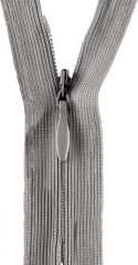 Reißverschluss grau 25cm - nahtverdeckt, nicht teilbar