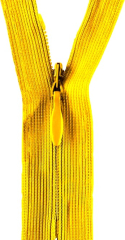Reißverschluss gelb 60cm - nahtverdeckt, nicht teilbar