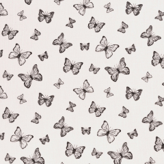 Jeron Musselin Schmetterlinge schwarz-weiß
