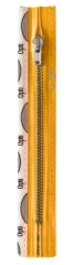 Reißverschluss gelb - silber 14cm - nicht teilbar