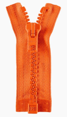 Reißverschluss orange 30cm - teilbar