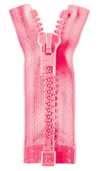 Reißverschluss rosa 30cm - teilbar