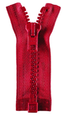 Reißverschluss rot 45cm - teilbar