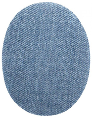 VENO Jeans Aufbügelflecken klein 11cm x 8,5cm - hellblau