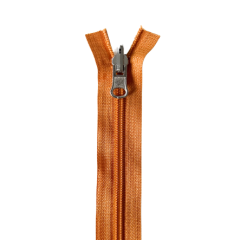 Reißverschluss orange 50cm - teilbar, Wendeschieber