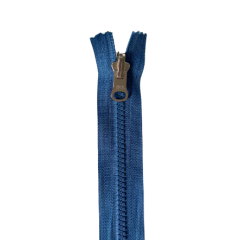 Reißverschluss jeansblau 45cm - teilbar, Wendeschieber