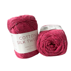 Cotton Silk Tweed - Himbeere