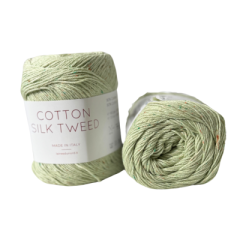 Cotton Silk Tweed - hellgrün
