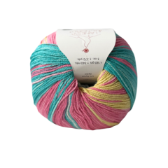 Laines du Nord- Summer Sock (Fb.106-aqua/pink/gelb)