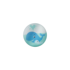 Polyesterknopf 18mm Öse Wal blau