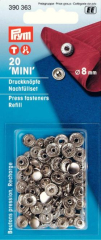 Nähfrei-Druckknopf Mini 8mm Nachfüllpackung, silberfarbig (390363)