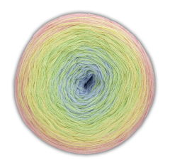 Woolly Hugs BOBBEL cotton 200g  (Fb.17 -rosa/gelb/grün/blau)