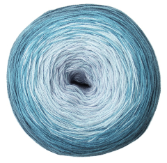 Woolly Hugs BOBBEL cotton 200g  (Fb.23 - petrol/aqua/hellblau/weiß)