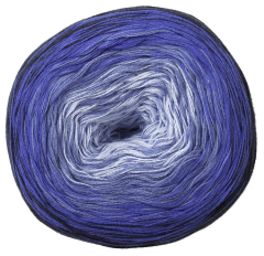 Woolly Hugs BOBBEL cotton 200g  (Fb.24 - hellblau/royal/dunkelblau)