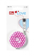 Rollmaßband Prym Love, pink, 150cm