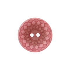 Polyesterknopf 20mm 2 Loch abstrakt rosa