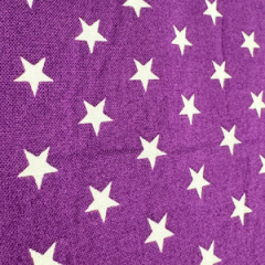 Baumwolle Sterne lila/Weiß