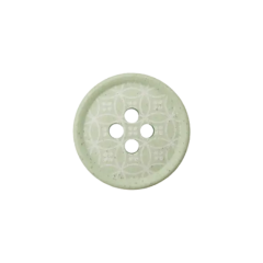 Polyesterknopf 18mm 4 Loch abstrakt hellgrün