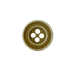 Kunststoffknopf 15mm 4 Loch Kreise helloliv, wollweiß