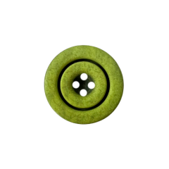 Kunststoffknopf 23mm 4 Loch grüne, schwarze Kreise