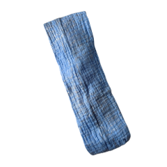 Musselinstirnband Glitzer blau