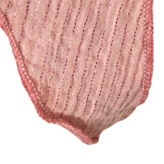 Musselintuch rosa mit Glitzerstreifen