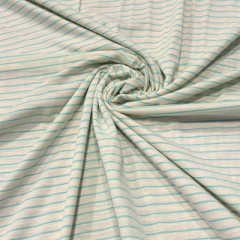 KATIA Fabrics • Slub Jersey Stripes Aqua