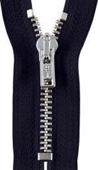 Reißverschluss marine (fb.210) - silber 12cm - nicht teilbar