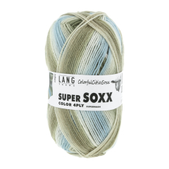 SUPER SOXX 4-FACH/4-PLY -  grün/blau/weiß (Fb. 0505)