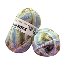 SUPER SOXX 4-FACH/4-PLY -  grün/blau/weiß (Fb. 0505)