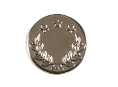 Jeansknopf Metall 17mm - silber - Lorbeerkranz