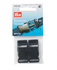 Steckschnalle 16mm schwarz - Kunststoff