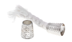 Kordelenden konisch silber 8mm (2 Stück)