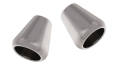 Kordelenden groß konisch silber 8mm (2 Stück)