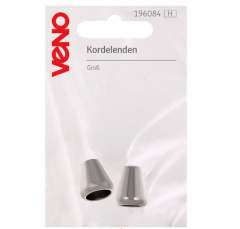 Kordelenden groß konisch silber 8mm (2 Stück)
