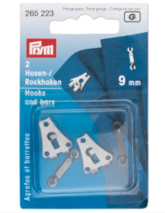 Hosen oder Rockhaken und Stege, 9mm, schwarz