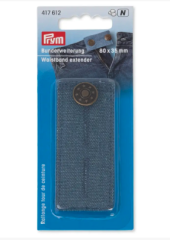 Bunderweiterung Knopf, jeans, 80 x 35mm