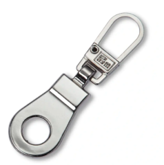Fashion-Zipper, Öse, silberfarben