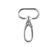 Karabinerhaken 25mm silberfarbig (SB-Karte)