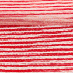 Bella Jersey Streifen 1 mm rot/weiß