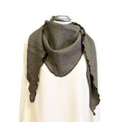 Musselindreieckstuch in olive mit Glitzer