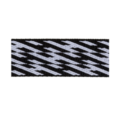 Gurtband Thunder Zig Zag 38mm schwarz-weiß