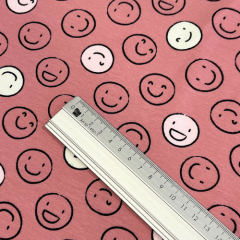 Glow in the dark Smileys - Jersey - altrosa