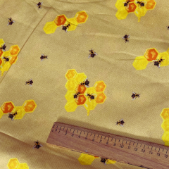 Baumwolle - Bienen und Honigwaben